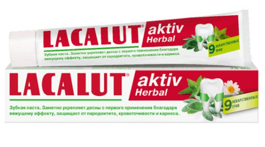Зубна паста Lacalut Aktiv Herbal 100мл, фото 1