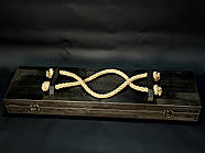 Набір 6-ти шампурів "Дикі звірі" у дерев'яному кейсі (шампура, сікач), фото 3