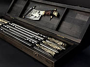 Набір 6-ти шампурів "Дикі звірі" у дерев'яному кейсі (шампура, сікач), фото 5