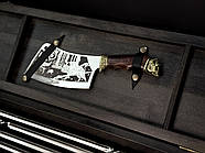 Набір 6-ти шампурів "Дикі звірі" у дерев'яному кейсі (шампура, сікач), фото 6