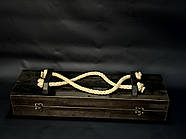 Подарунковий набір для шашлику "Кабан Max" у дерев'яному кейсі (шампура, подвійний шампур, ніж, виделка, сікач), фото 7