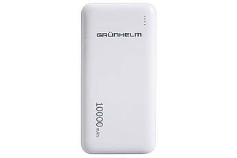 Повербанк Grunhelm GP-25AW 10000 mAh універсальний зарядний пристрій для смартфонів
