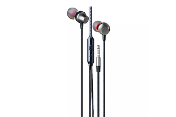 Навушники з дротом і мікрофоном Grunhelm GEP-04B, 1.2 м, зручні для дзвінків