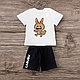 Комплект дитячий футболка і шорти Labubu Лабубу, фото 2