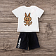 Комплект дитячий футболка і шорти Labubu Лабубу, фото 6