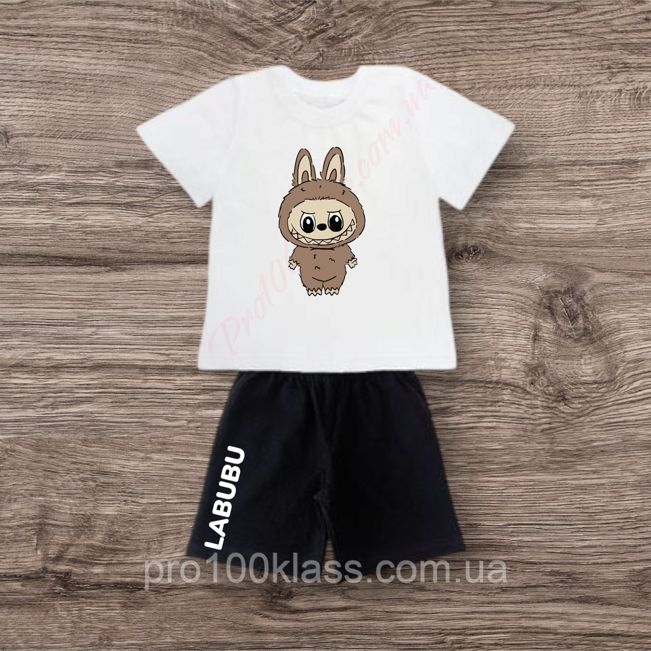 Комплект дитячий футболка і шорти Labubu Лабубу, фото 1