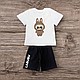 Комплект дитячий футболка і шорти Labubu Лабубу, фото 2