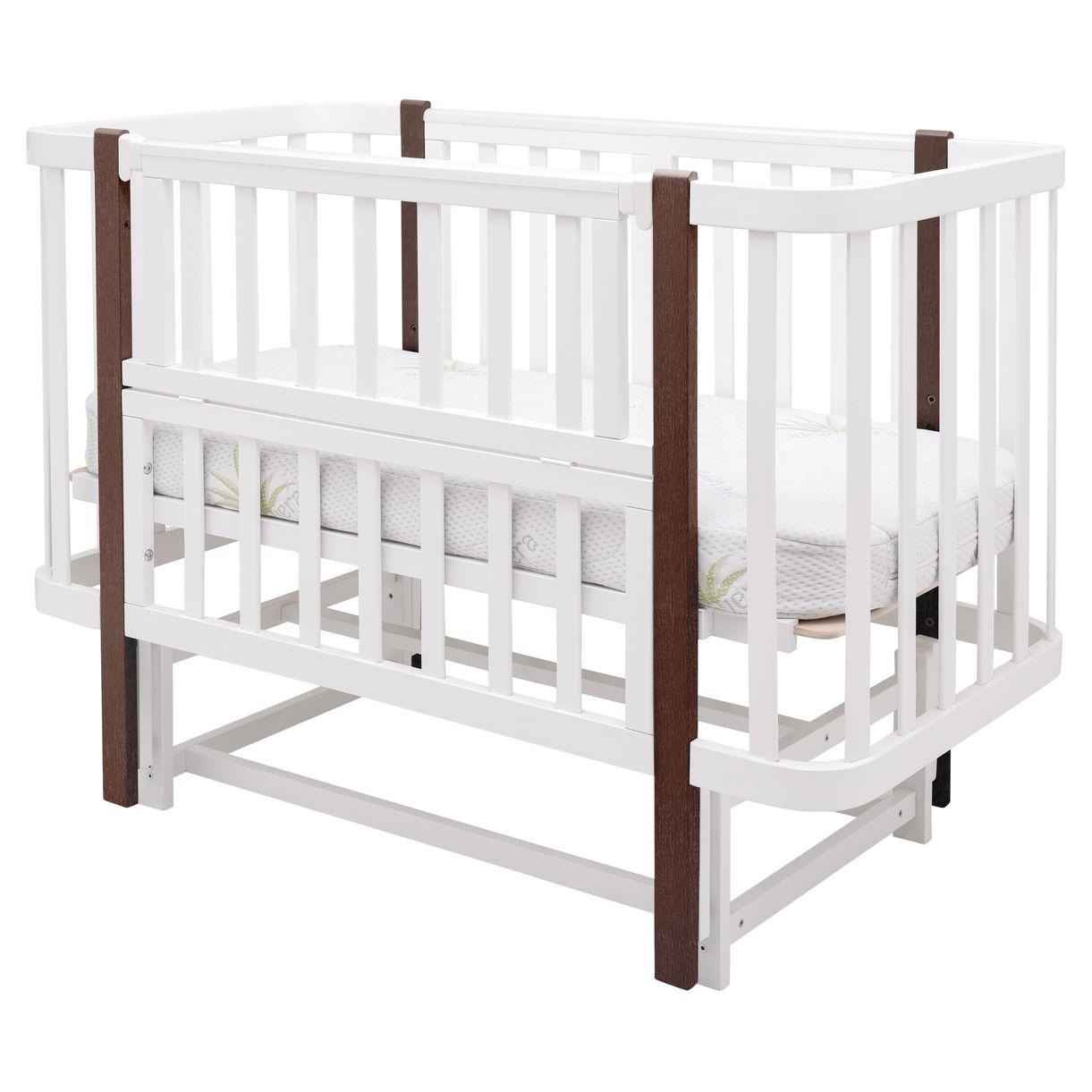 Ліжко Babyroom Місяць LU-2 маятник  білий / венге