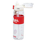 Пляшка для води 860 мл тритан з ремінцем і ручкою Червона HP17303R, фото 2