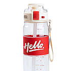 Пляшка для води 860 мл тритан з ремінцем і ручкою Червона HP17303R, фото 4