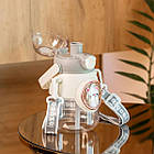 Пляшка для води з трубочкою 820 мл дитяча з ручкою та ремінцем Сірий HPGM2217G, фото 3