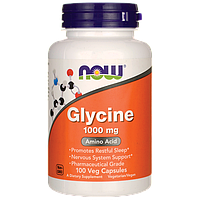Гліцин / Glycine, Now Foods,1000 mg 100 veg capsules