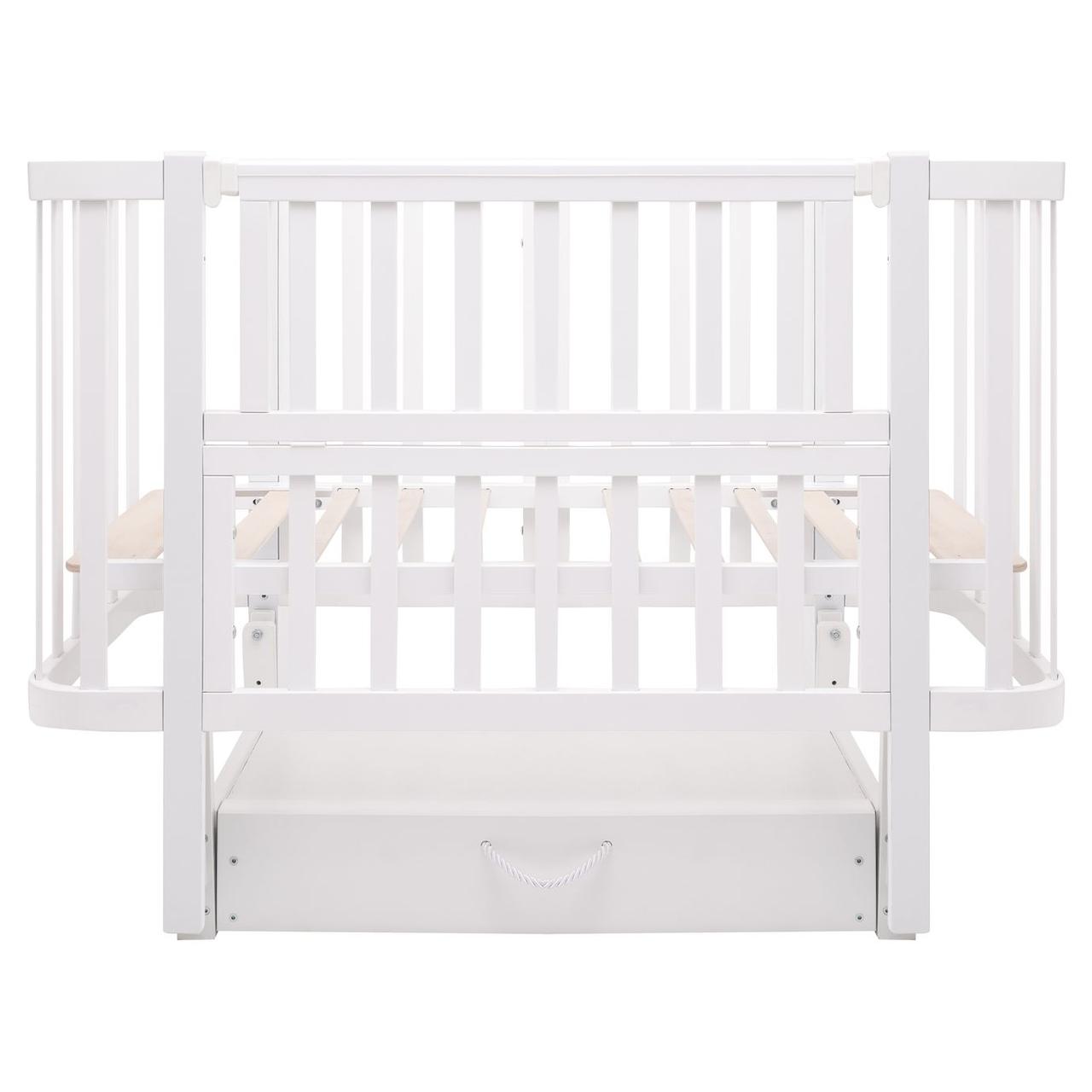 Ліжко Babyroom Місяць LU-3 маятник, шухляда  білий