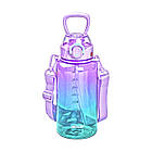 Пляшка для води 1 л пляшечка з мундштуком бузкова HP-14-31V, фото 3