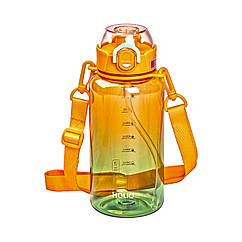 Пляшка для води 1 л пляшечка з мундштуком помаранчева HP-14-31O