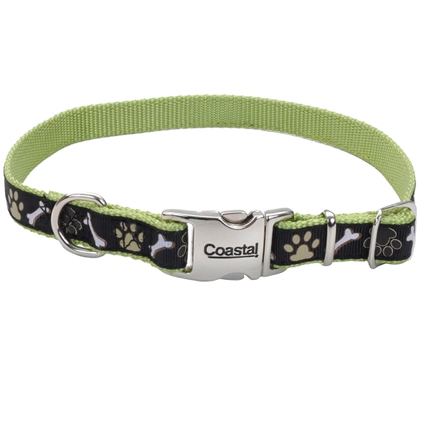 Coastal Pet Attire Ribbon КОСТАЛ РІБОН нашийник для собак, 1.6х30 см Коричневі лапки