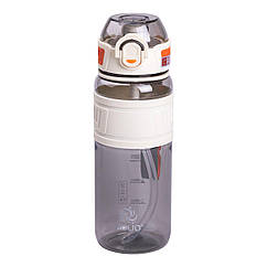 Пляшка для води з трубочкою та ремінцем 750 мл спортивная пляшка 23.5 см Біла HP-14-34W