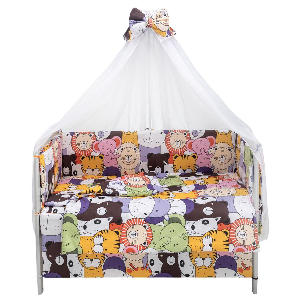 Детская постель Babyroom Gold RG-08 белый (большие зверята)