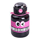 Пляшка для води дитяча з трубочкою 680 мл з ручкою та ремінцем Чорна HP-14-46B, фото 2