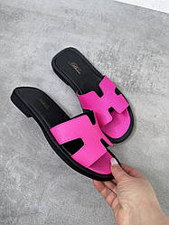 Жіночі шкіряні шльопанці рожеві комфортні натуральна шкіра виробництво Україна