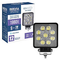 Фара світлодіодна Brevia 10-30V, 27W (9x3W), 1980Lm, EPISTAR, SPOT