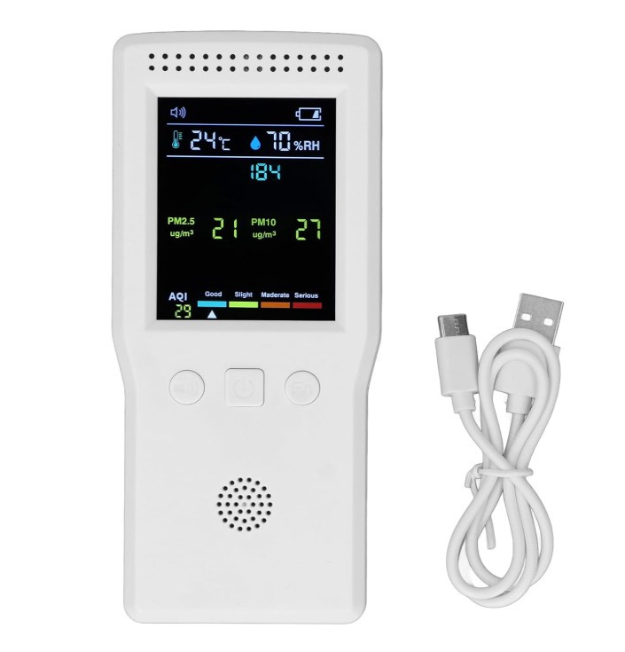 Багатофункціональний 9 в 1 детектор якості повітря CO2,CO,AQI ,формальдегідів,TVOC,HCHO,пилу PM10, PM2,5