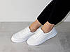 Кеди базові шкіряні перфорація жіночі білі, фото 5