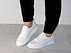 Кеди базові шкіряні перфорація жіночі білі, фото 2