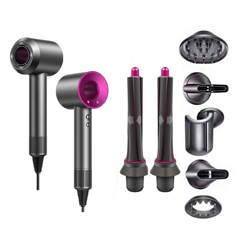 Фен-стайлер для волосся 7 насадок в 1 Supersonic Premium Magic Hair, 1600 Вт Рожевий ( код: HD07ProP )