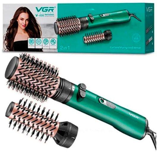 Фен-щітка для волосся VGR V-498 2 рівні обдування 2 рівні температур 1200W (2 насадки), фото 1