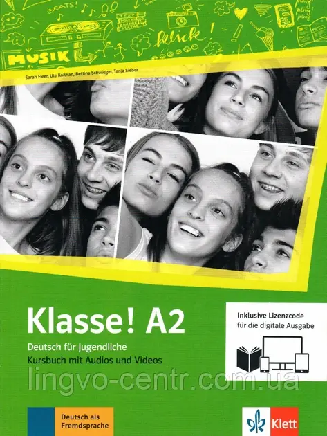 Книга для вивчення німецької мови. Klasse! A2 Kursbuch - Media Bundle, фото 1