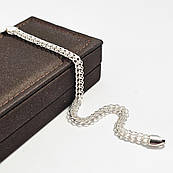 Браслет срібний з плетінням Венеція на руку легкий 17 см