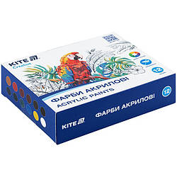 Фарби акрилові Kite Creative K-275, 12 кольорів, 20 мл