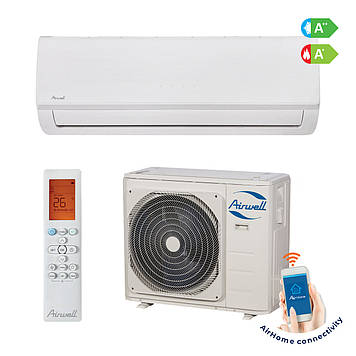 Кондиціонер Airwell Aura HDLA35 Smart Inverter 12000 BTU, A++/A+, обігрів, Wi-Fi, білий