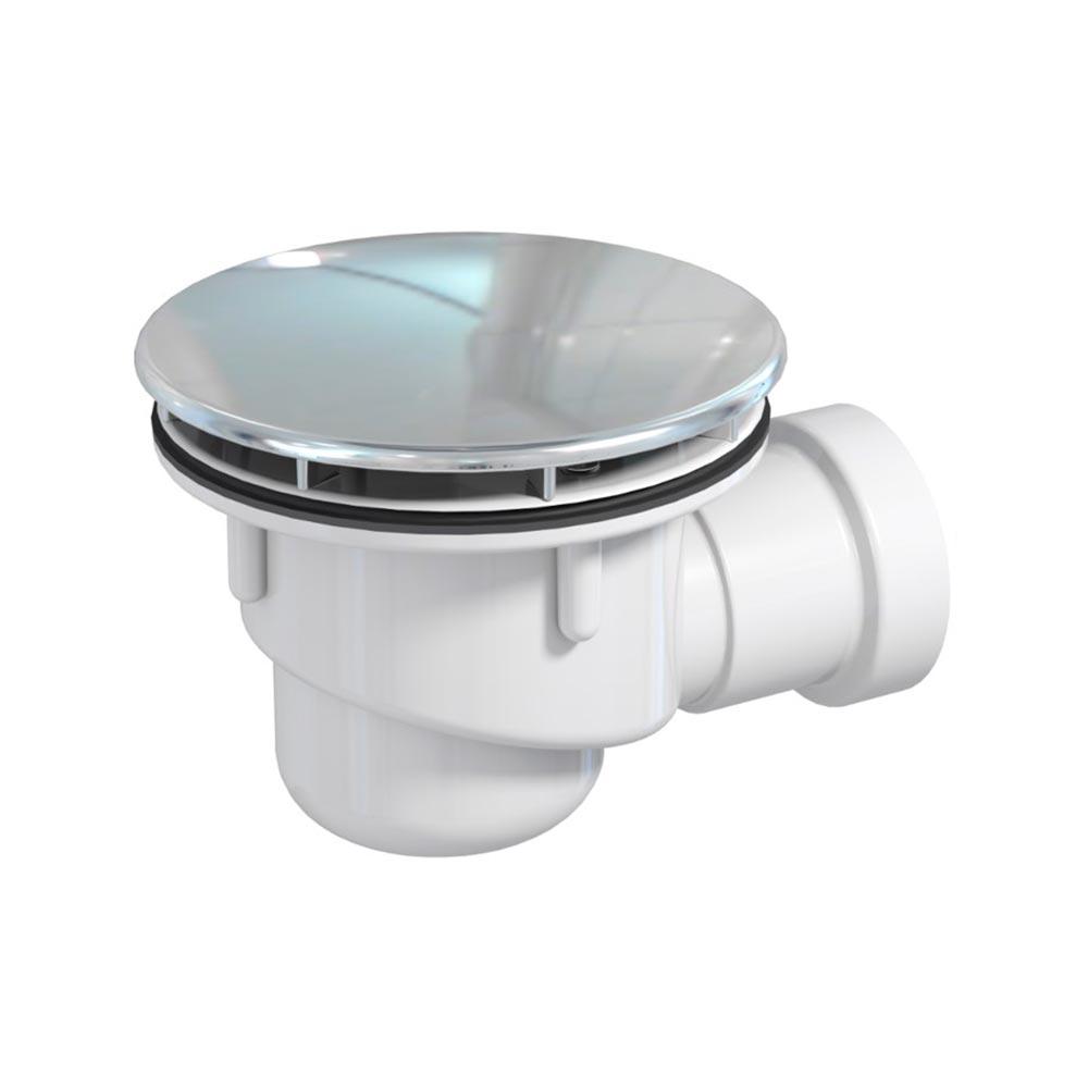 Сифон для душового піддону d90, вихід 40 пластик, хром