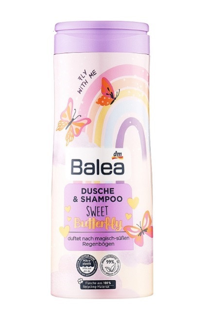 Дитячий шампунь-гель для душу Balea Sweet Butterfly 2in1 300 мл