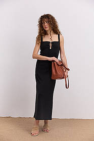 Жіноча довга трикотажна літня сукня