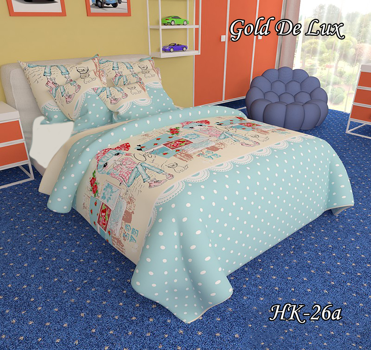 Полуторна постільна білизна Тет-@-Тет В-26а (економ), фото 1