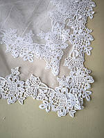 Весільна хустка «Класична елегантність» тканина фатин + мереживо