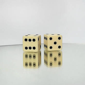 Кубики, кості, зари гральні для настільних ігор (більярдна куля), 14 мм, арт.800911