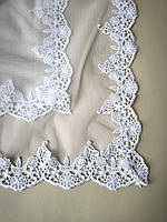 Весільна хустка "Елегантність", тканина фатин + мереживо