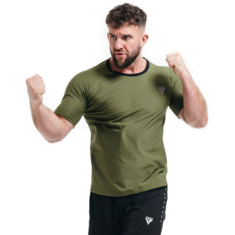 Чоловіча футболка RDX M1 з ефектом сауни Army Green M, фото 1