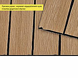 УЦІНКА. Покриття вінілове самоклеюче 3D рейки теплий бурштин 600*600*2,8мм (D) SW-00002965, фото 3