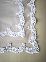 Весільна хустка "Вінчальна", тканина фатин + мереживо