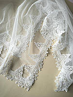 Весільна хустка "Благословення", тканина фатин + мереживо (айворі)