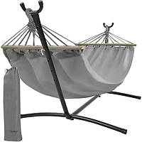 Гамак садовий 200х150см з каркасом Gardlov 25466 + чохол до 250 кг