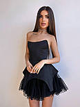 Жіноча міні сукня корсетна з пишною спідницею і відкритими плечима без рукавів (р. S, M) 66036033Е, фото 4