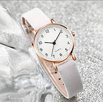 Жіночий годинник Geneva з ремінцем з екошкіри (Білий)