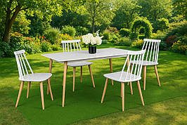 Обідній стіл в скандинавському стилі прямокутний нерозкладний Z-282 BOLTON (Болтон) Evrodim, колір білий