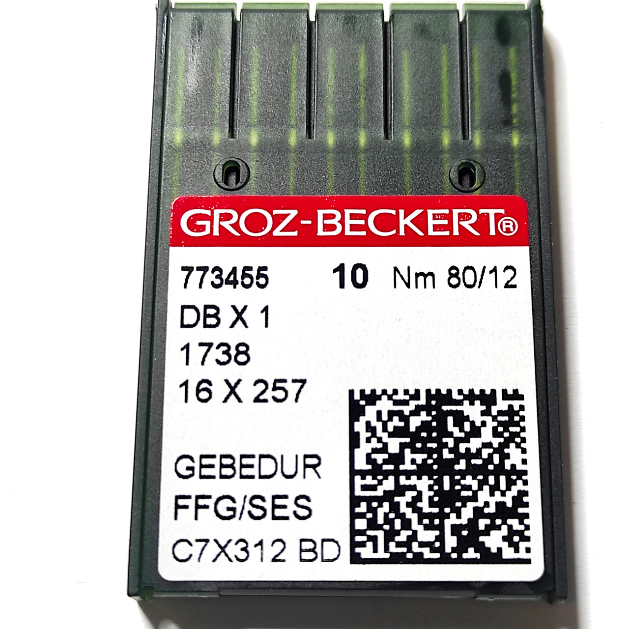 Голки для промислових швейних машин Groz-Beckert DBx1 FFG/SES Gebedur № 80/12 (7154), фото 1